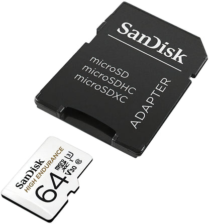 Pamäťová karta microSDXC SanDisk High Endurance, 64Gb, Trieda 10 / UHS-1 U3, S adaptérom SDSQQNR-064G-GN6IA
