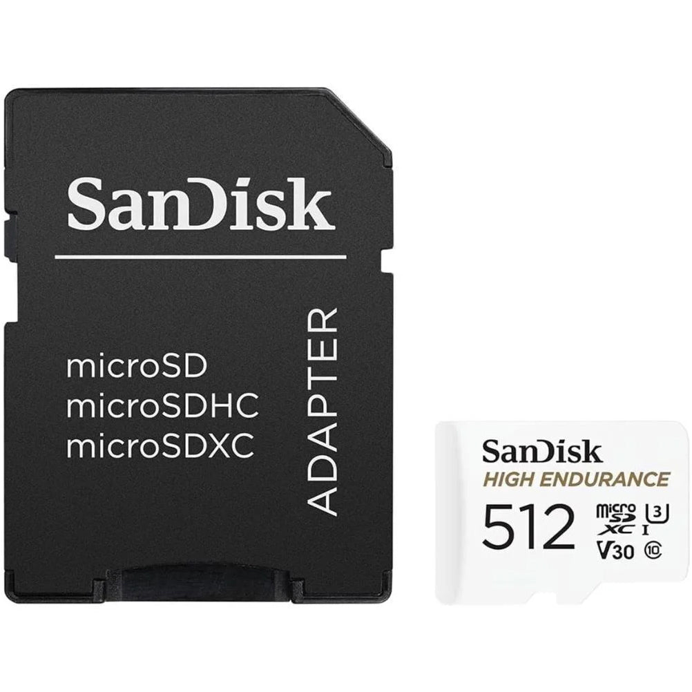 Pamäťová karta microSDXC SanDisk High Endurance, 512Gb, Trieda 10 / UHS-1 U3, S adaptérom SDSQQNR-512G-GN6IA