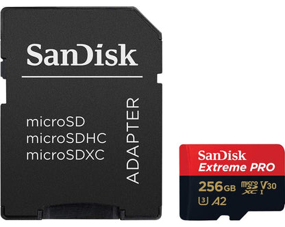 Pamäťová karta microSDXC SanDisk Extreme Pro, 256Gb, Trieda 10 / UHS-1 U3, S adaptérom SDSQXCD-256G-GN6MA
