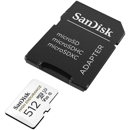 Pamäťová karta microSDXC SanDisk High Endurance, 512Gb, Trieda 10 / UHS-1 U3, S adaptérom SDSQQNR-512G-GN6IA