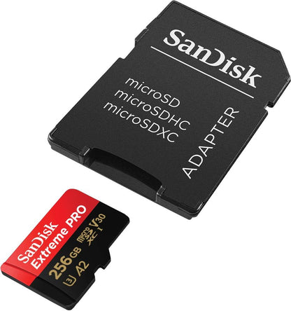 Pamäťová karta microSDXC SanDisk Extreme Pro, 256Gb, Trieda 10 / UHS-1 U3, S adaptérom SDSQXCD-256G-GN6MA