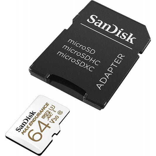 Pamäťová karta microSDXC SanDisk MAX Endurance, 64Gb, Trieda 10 / UHS-1 U3, S adaptérom SDSQQVR-064G-GN6IA