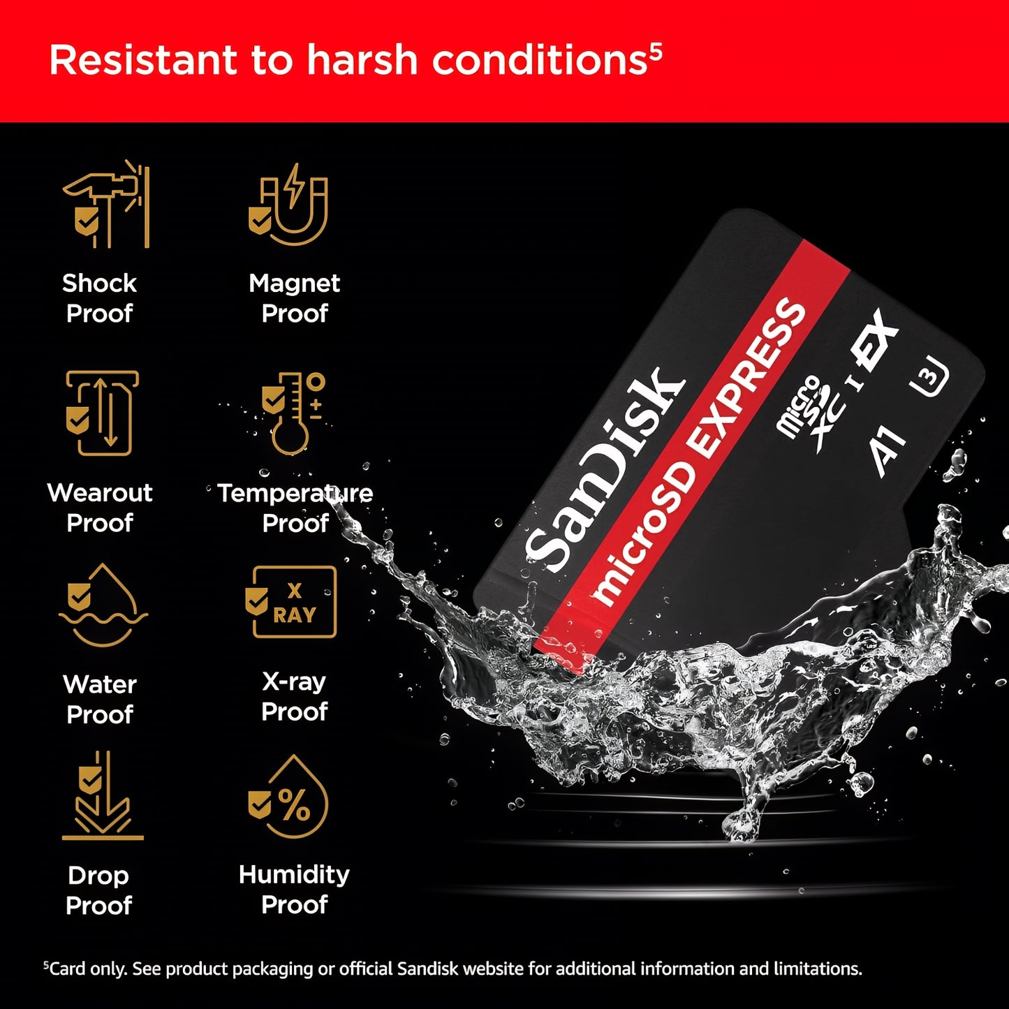 SanDisk Express microSDXC Memory Card, 256Gb, Class 10 / UHS-1 U3 SDSQXFN-256G-GN4NN