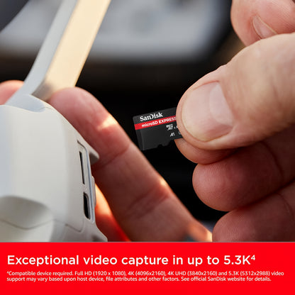 SanDisk Express microSDXC Memory Card, 256Gb, Class 10 / UHS-1 U3 SDSQXFN-256G-GN4NN