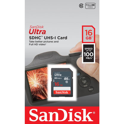 Pamäťová karta SDHC SanDisk Ultra, 16Gb, Trieda 10 SDSDUNS-016G-GN3IN