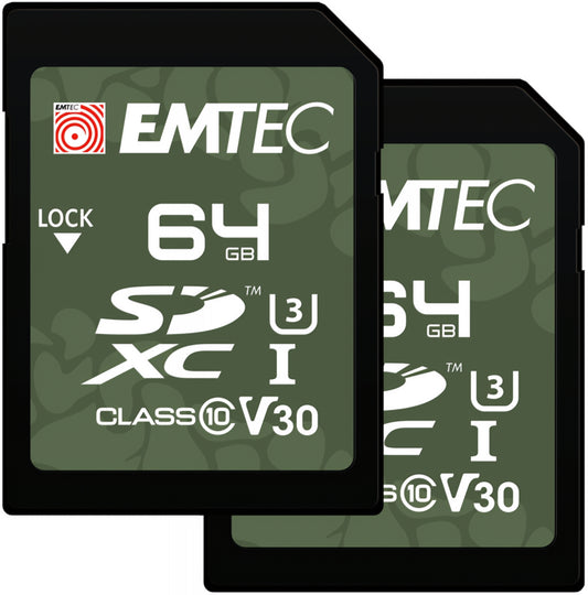 Pamäťová karta SDXC Emtec Rugged Outdoor, 64GB, trieda 10 / UHS-1 U3, sada 2 kusy ECMSD64GXCU3ORP