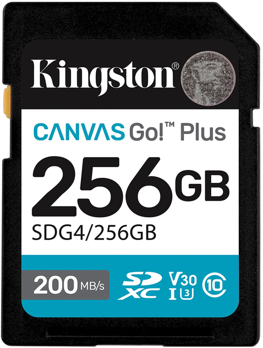 Pamäťová karta SDXC Kingston Canvas Go Plus, 256GB, trieda 10 / UHS-1 U3 SDG4/256GB