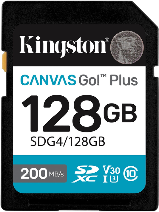 Pamäťová karta SDXC Kingston Canvas Go Plus, 128GB, trieda 10 / UHS-1 U3 SDG4/128GB