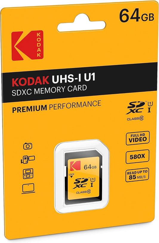 Pamäťová karta SDXC Kodak, 64Gb, Trieda 10 / UHS-1 U1 EKMSD64GXC10K
