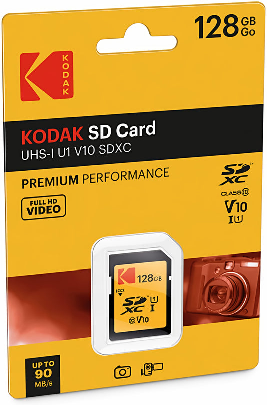 Pamäťová karta SDXC Kodak Premium Performance, 128GB, trieda 10 / UHS-1 U1 EKMSD128GXC10K