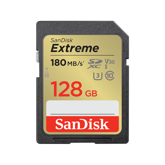 Pamäťová karta SDXC SanDisk Extreme, 128Gb, Trieda 10 / UHS-1 U3 SDSDXVA-128G-GNCIN