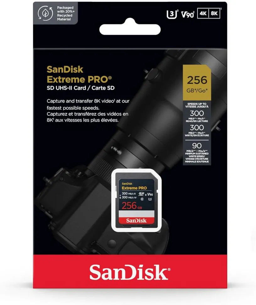 Pamäťová karta SDXC SanDisk Extreme Pro, 256 GB, trieda 10 / UHS-2 U3 SDSDXDM-256G-GN4IN