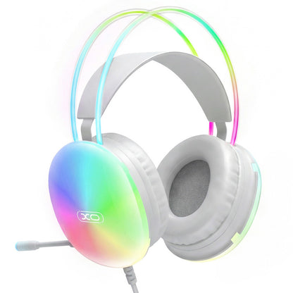 Herné slúchadlá 3,5 mm XO Design GE11, RGB, biele