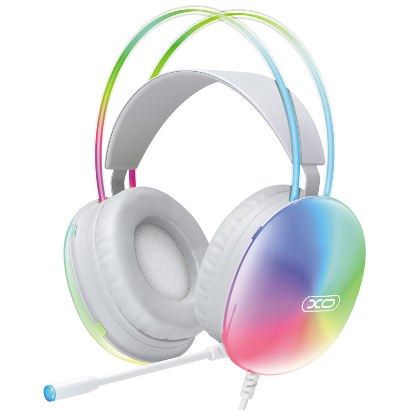 Herné slúchadlá 3,5 mm XO Design GE11, RGB, biele
