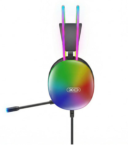 Herné slúchadlá 3,5 mm XO Design GE11, RGB, čierne