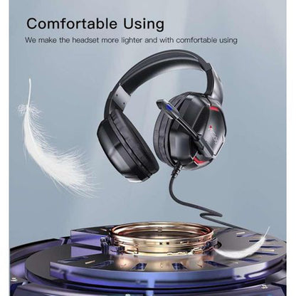 Slúchadlá na hranie Yesido EK01, 3.5mm, RGB, 1.2m, čierne