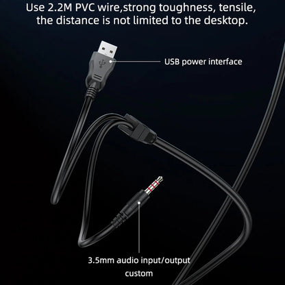 Slúchadlá na hranie 3.5mm Yesido EK03, RGB, 2m, Čierne