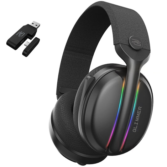 Slúchadlá na hranie Proove Glimmer Wireless, RGB, BT / Wi-Fi / Káblové, Čierne WHGL00022001