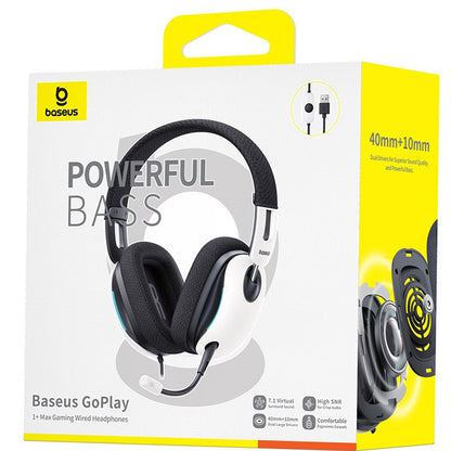 Slúchadlá USB-A Baseus GoPlay 1+ Max, Biele A00181003213-00
