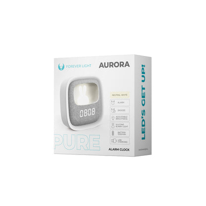 Digitálne hodiny Forever Pure FNL-06 Aurora, biele