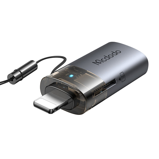 Čítačka kariet Lightning McDodo OT-7850, USB-A (OTG) - microSD, Čierna