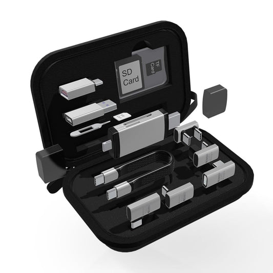 Čítačka kariet USB / USB-C OEM OmniLink Pro-003 Travel, 10v1, sivá