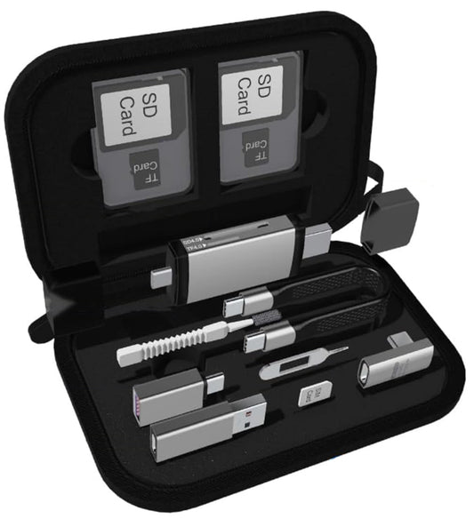 Čítačka kariet USB / USB-C OEM OmniLink Pro-002 Travel, 7v1, Sivá