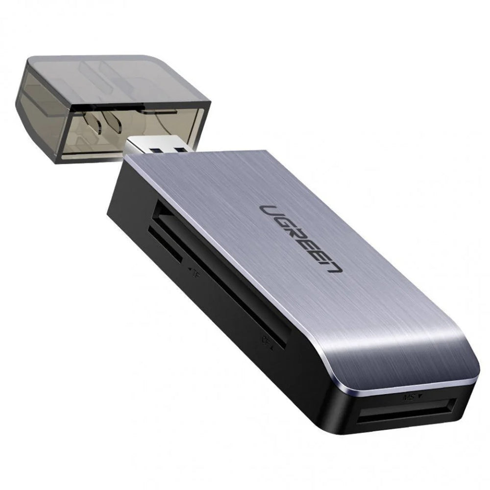 Čítačka kariet USB 3.0 UGREEN CM180, SD - microSD - CF - MS, Sivá