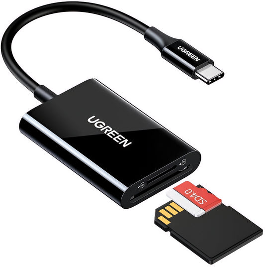 Čítačka kariet USB-C UGREEN CM265, SD - microSD, Čierna