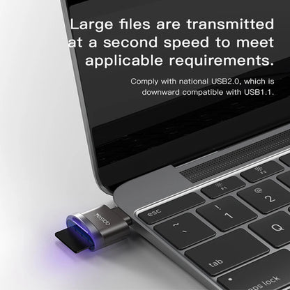 Čítačka kariet USB-C Yesido GS19, USB-A (OTG) - microSD, Sivá