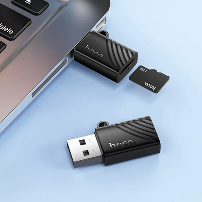 Čítačka kariet USB HOCO HB53, microSD, čierna