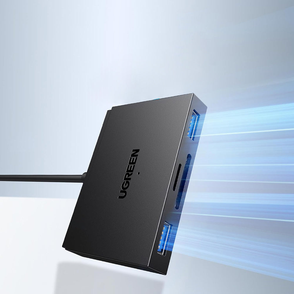 Čítačka kariet USB / USB-C UGREEN CM812 (45167), SD - microSD - 2 x USB-A, čierna