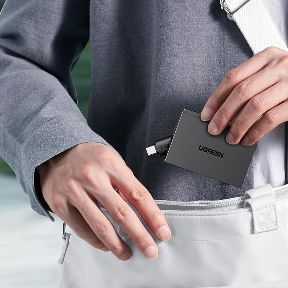 Čítačka kariet USB / USB-C UGREEN CM812 (45167), SD - microSD - 2 x USB-A, čierna