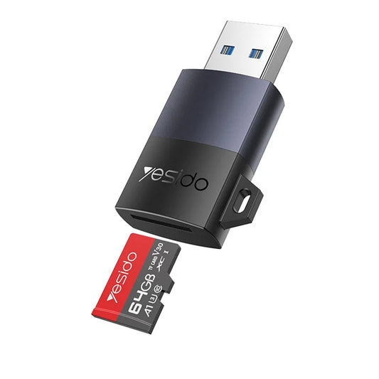 Čítačka kariet USB Yesido GS36, microSD, čierna