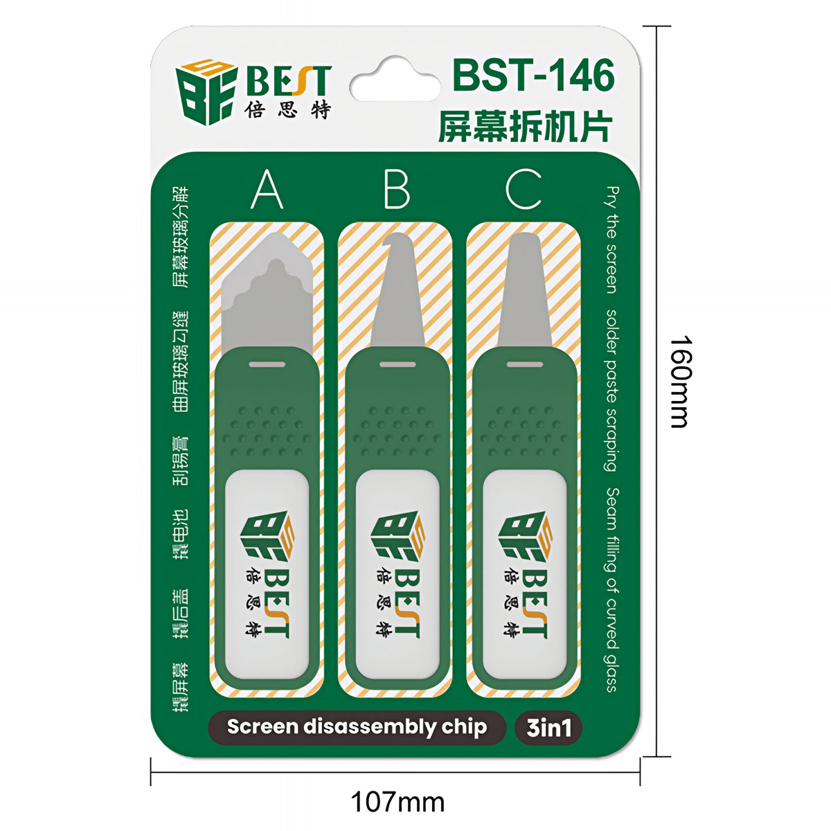 Kovové klipy Best BST-146, 3v1