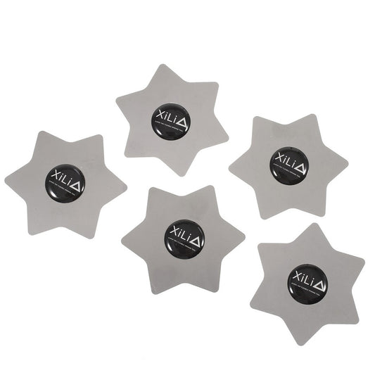 Kovové klipy Xili Hexagon, sada 5 kusov