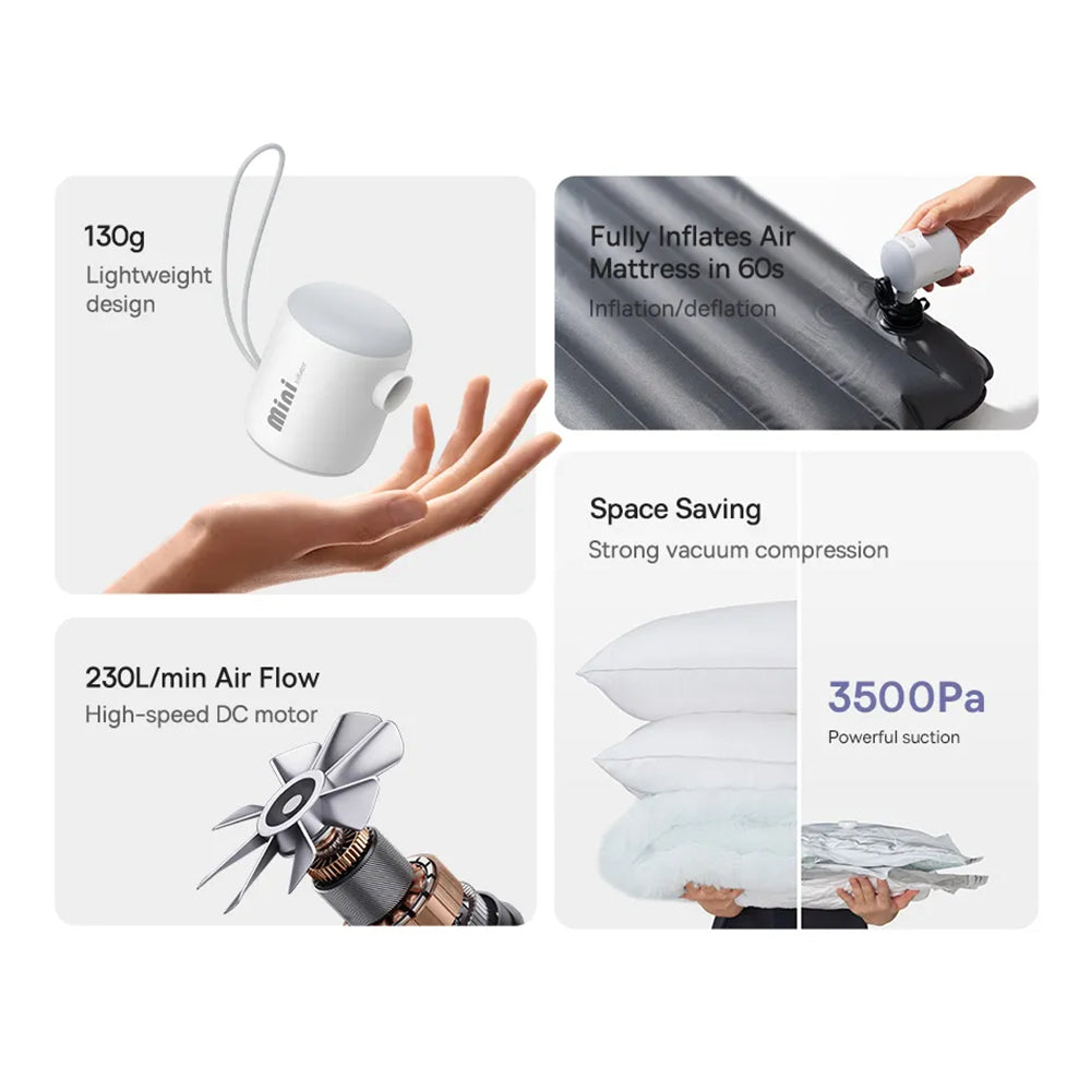 Baseus PocketGo pumpa pre nafukovacie matrace, Biela C11157700221-00