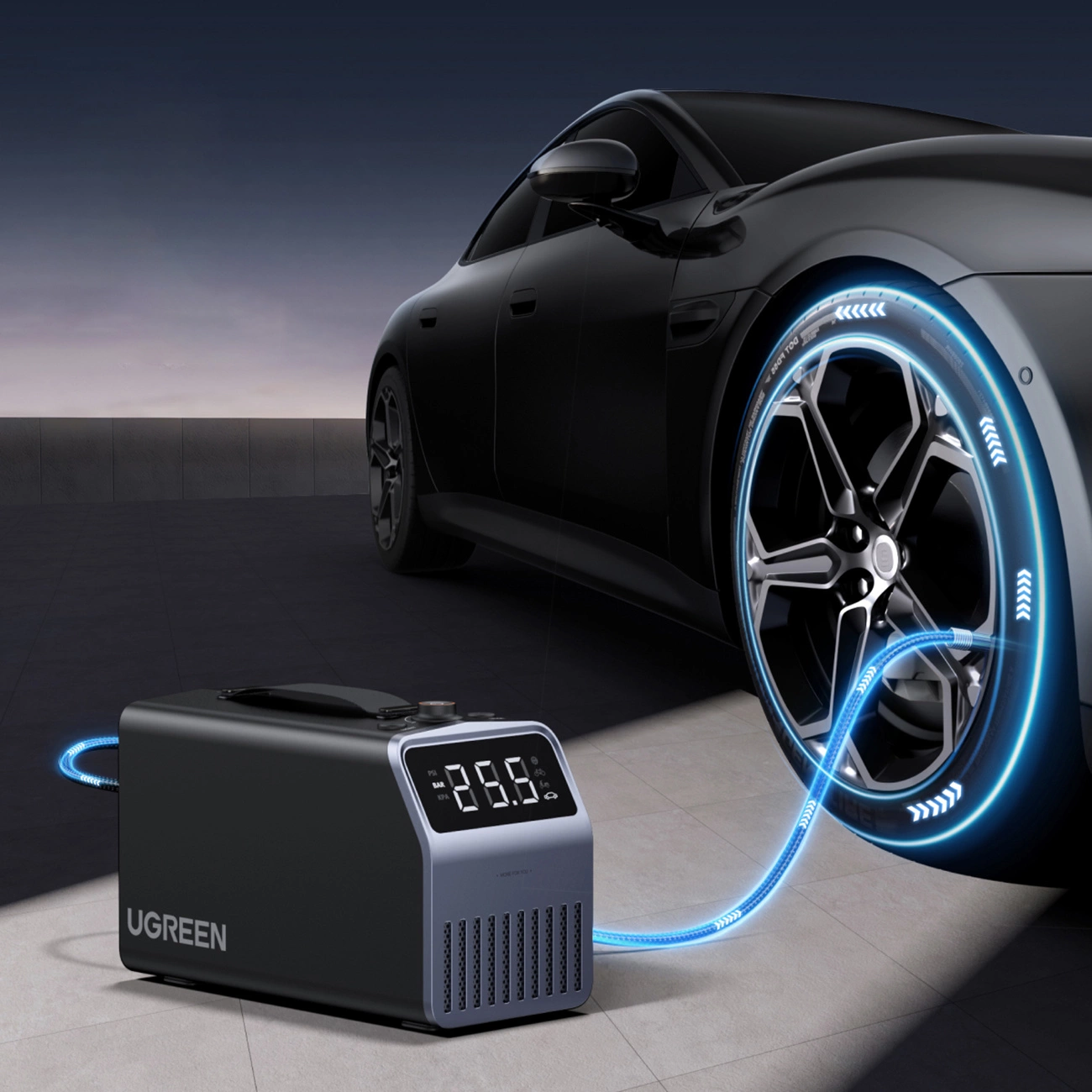 Auto kompresor UGREEN digitálny displej