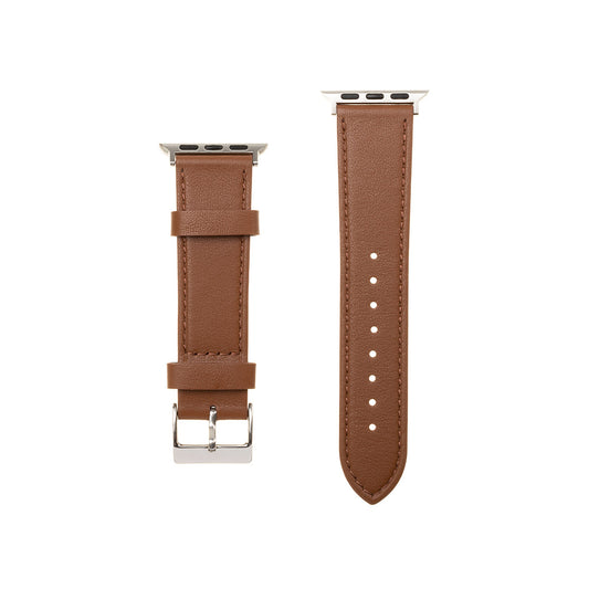 Remienok Fixed Leather pre Apple Watch 49mm / 46mm / 45mm / 44mm / 42mm Series, Hnedý