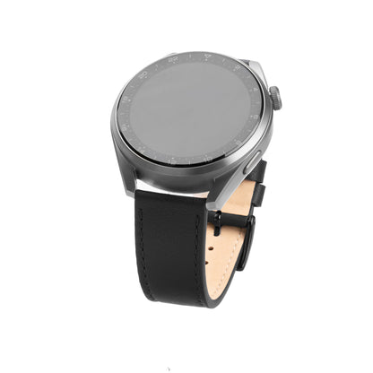 Fixed Leather remienok pre Huawei Watch / Xiaomi Watch Series, 22mm, Čierny