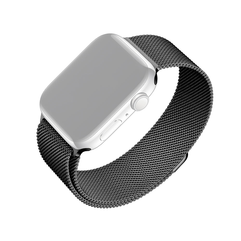 Fixed Mesh remienok pre Apple Watch 42mm / 41mm / 40mm / 38mm Series, Čierny