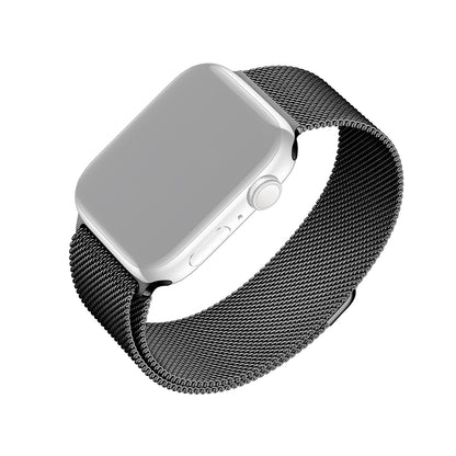 Fixed Mesh remienok pre Apple Watch 42mm / 41mm / 40mm / 38mm Series, Čierny