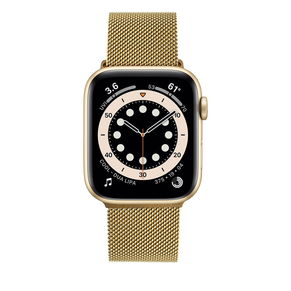 Fixed Mesh remienok pre Apple Watch 49mm / 46mm / 45mm / 44mm / 42mm Series, Zlatý