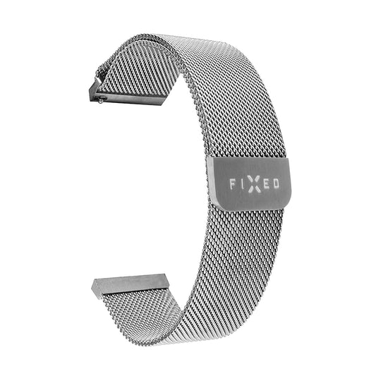 Remienok Fixed Mesh pre Samsung Galaxy Watch / Huawei Watch Series, 20mm, Strieborný