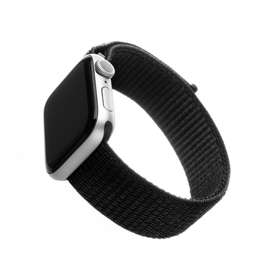 Fixed Nylon remienok pre Apple Watch 49mm / 46mm / 45mm / 44mm / 42mm Series, Čierny