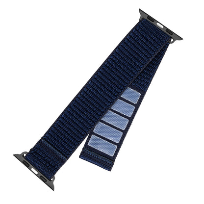 Fixed Nylon Sporty Strap for Apple Watch 42mm / 41mm / 40mm / 38mm Series, Dark Blue