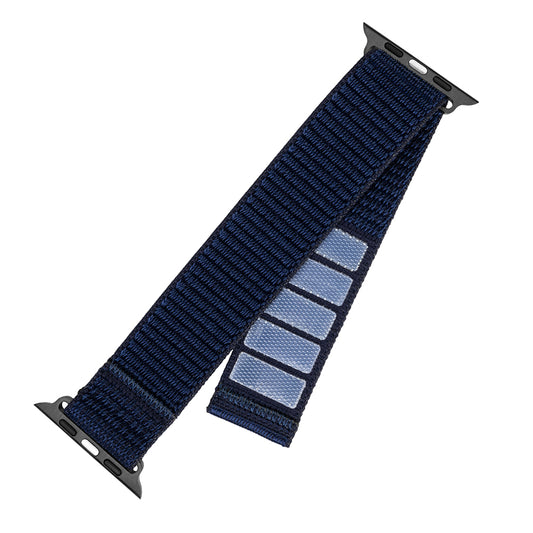 Fixed Nylon Sporty remienok pre Apple Watch 42mm / 41mm / 40mm / 38mm Series, Tmavomodrý