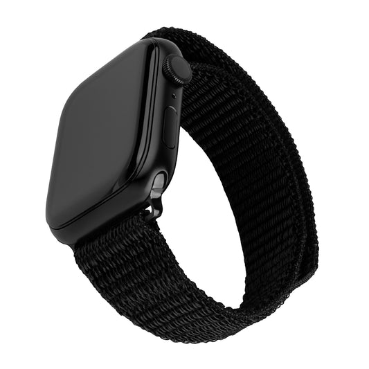 Športový nylonový remienok Fixed pre Apple Watch 42mm / 41mm / 40mm / 38mm Series, čierny