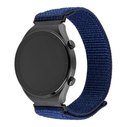 Fixed Nylon Sporty remienok pre Samsung Galaxy Watch / Huawei Watch Series, 20mm, Tmavomodrý