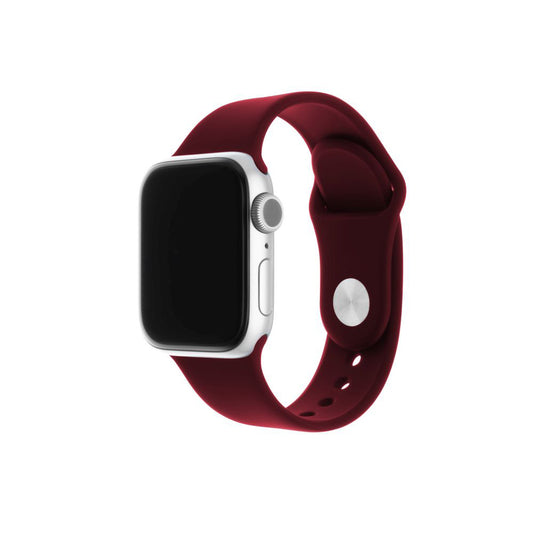 Fixed Silicone Sporty Strap for Apple Watch 49mm / 46mm / 45mm / 44mm / 42mm Series, Cherry Red